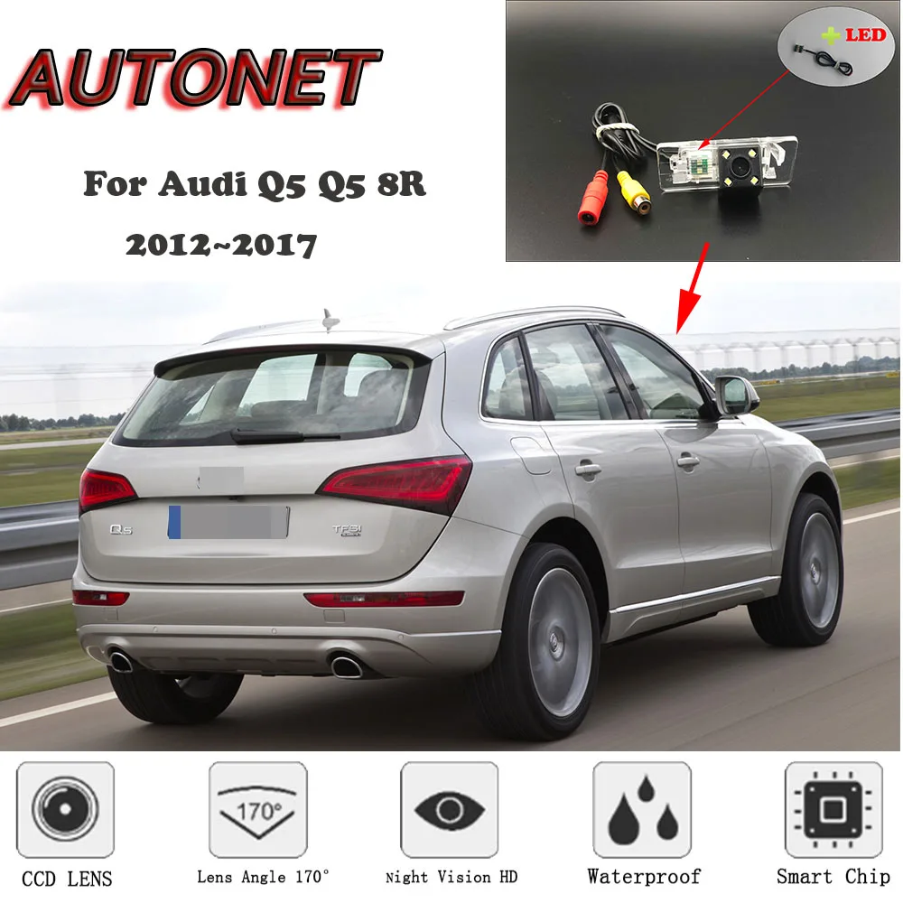 AUTONET HD Ночное видение резервного копирования заднего вида Камера для Audi Q5 Q5 8R 2012~ автомобиля CCD/номерной знак Камера