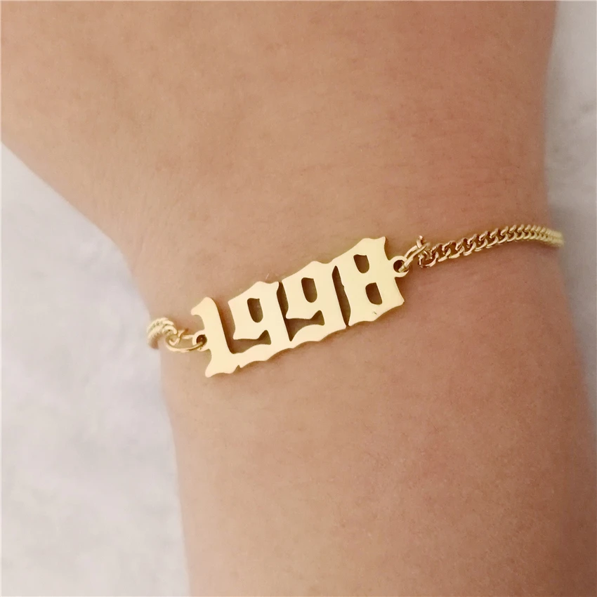 Старый английский номер браслеты для женщин 1991 1992 1993 1994 1995 1996 1997 1998 1999