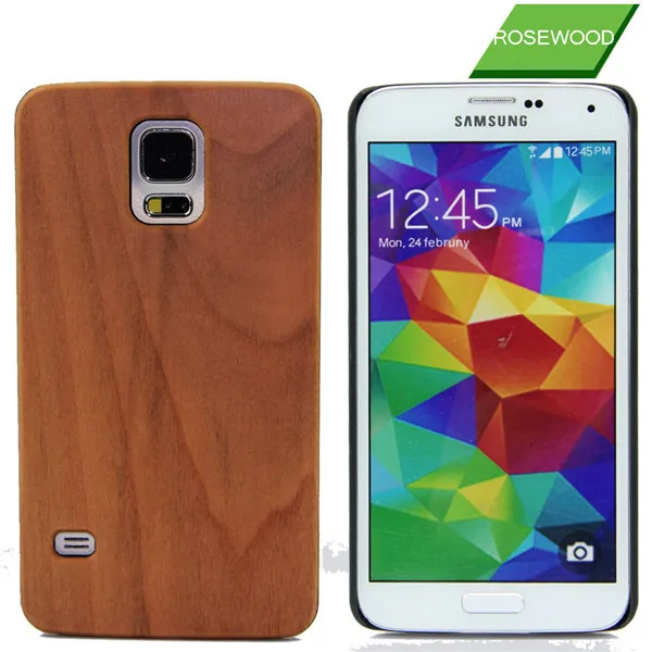 Fashionable Bamboo Wood Shell With Amorous Feelings Restoring Ancient Ways For Samsung Galaxy S5 Case |