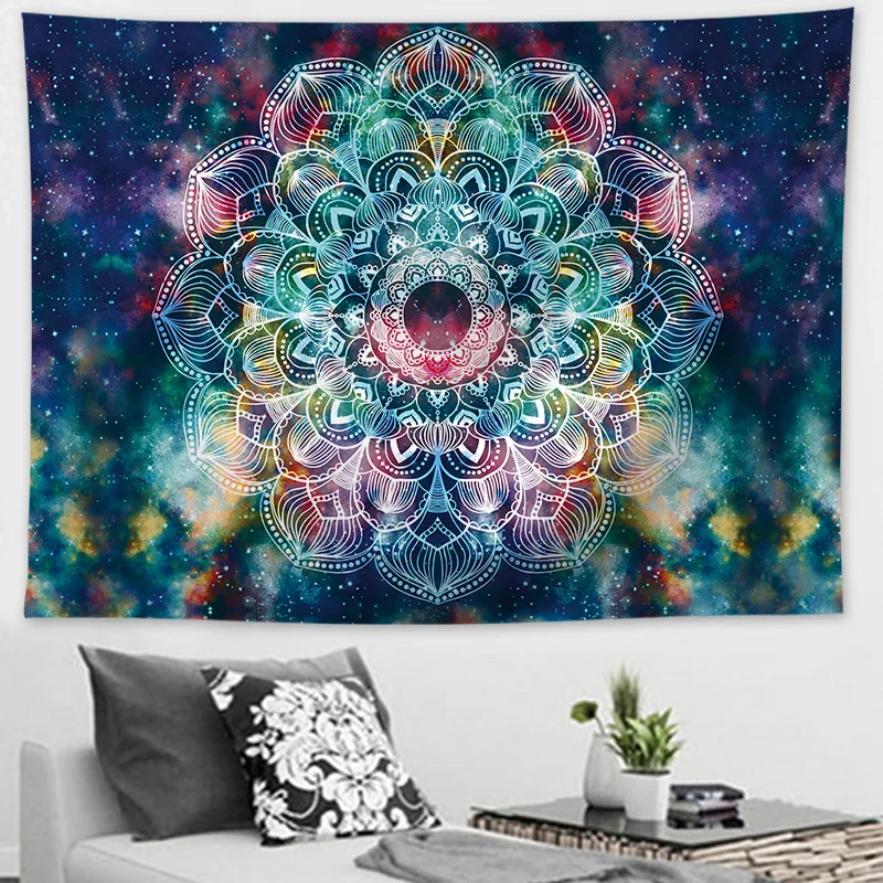 Lannidaa Psychedelic МАНДАЛА ГОБЕЛЕН настенное украшение для дома богемное искусство фон покрывало настенный гобелен из ткани