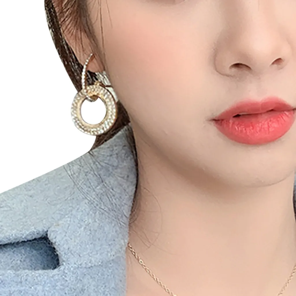 Набор геометрических круглых коротких сережек полная вспышка ювелирное изделие