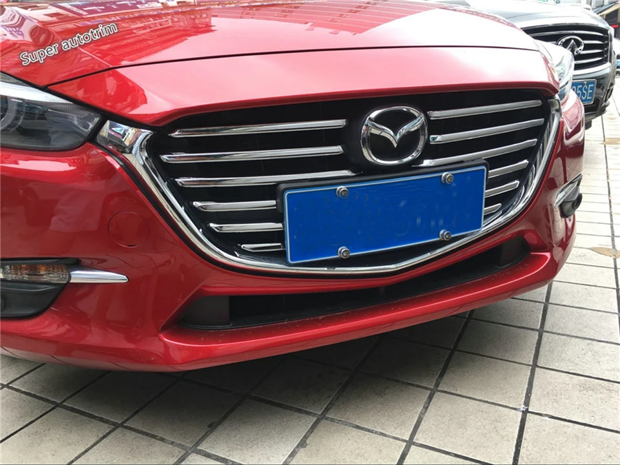 Яркая хромированная накладка на решетку радиатора для Mazda 3 AXELA Sedan Hatchback 2017 2018