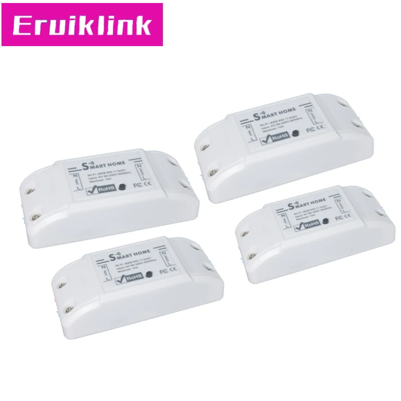 4pcs Tuya Wifi переключатель интеллектуальные универсальные беспроводные переключатели DIY MQTT COAP Android IOS дистанционное управление приложение переключатель для умного дома - Цвет: 4pcs