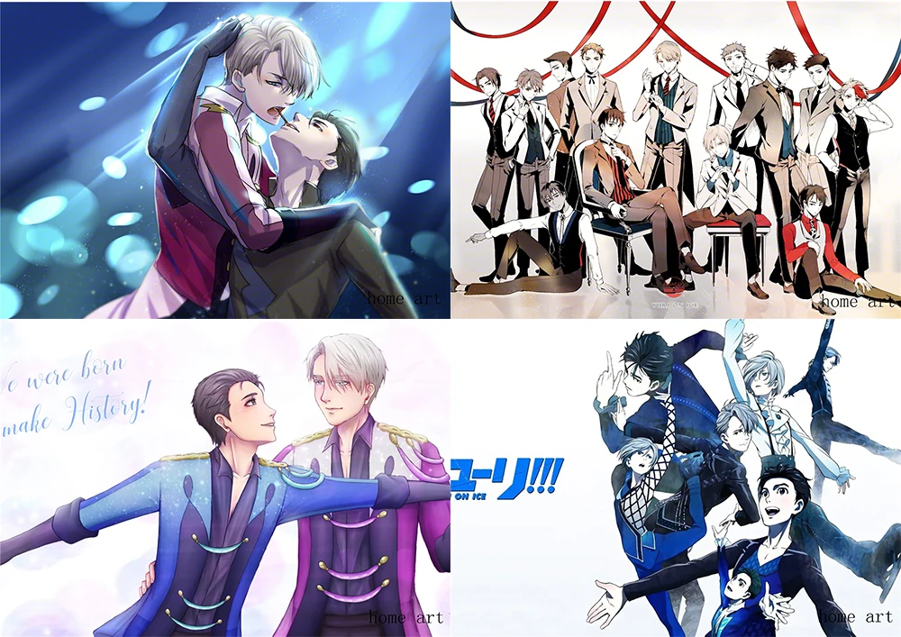 Yuri on ice постер четкое изображение настенные наклейки украшение для дома высокое