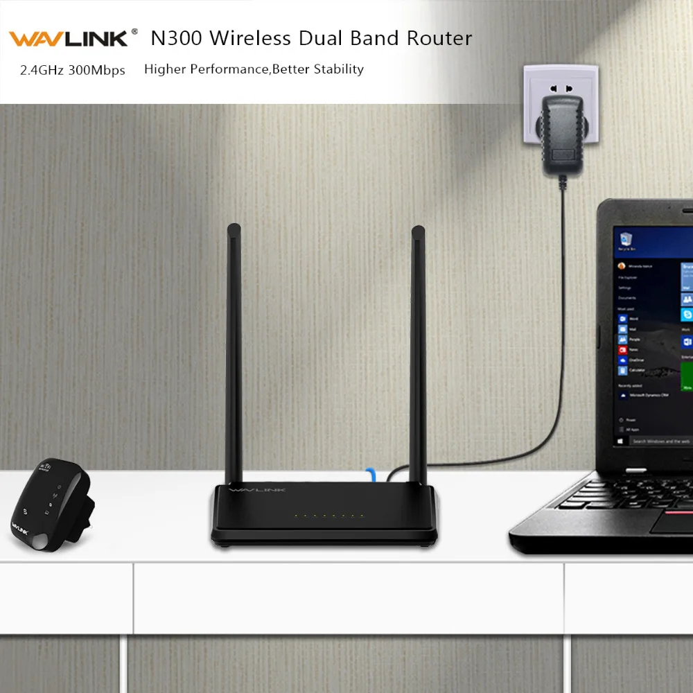 Wavlink N300 300 Мбит мини дома Беспроводной Wi Fi роутера 5dBi 2 4 г внешних антенн Кнопка WPS