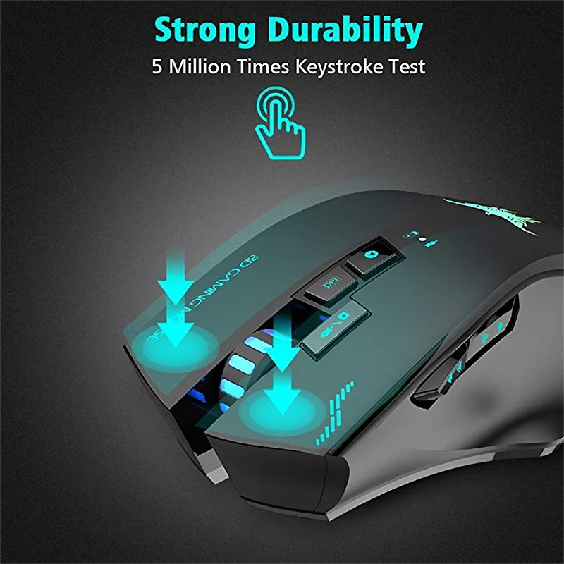 FELYBY USB беспроводная мышь игровая с защитой от отпечатков пальцев прочная