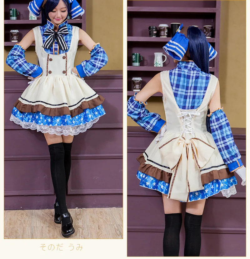 Аниме Костюм для косплея Love Live Lovelive Sonoda Umi модные платья конфетная Униформа