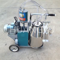 single bucket portable goat milking machine with piston pump