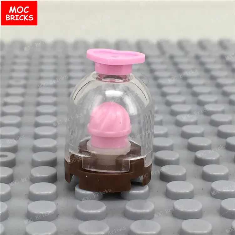 10pcs \ ЛОТ, Мпц прозрачный контейнер кирпича, круглые, 2x2x1 2/3 купол топ-полый стержень 30151b игрушки "Сделай своими руками" 26451 6150320 совместимые игрушки