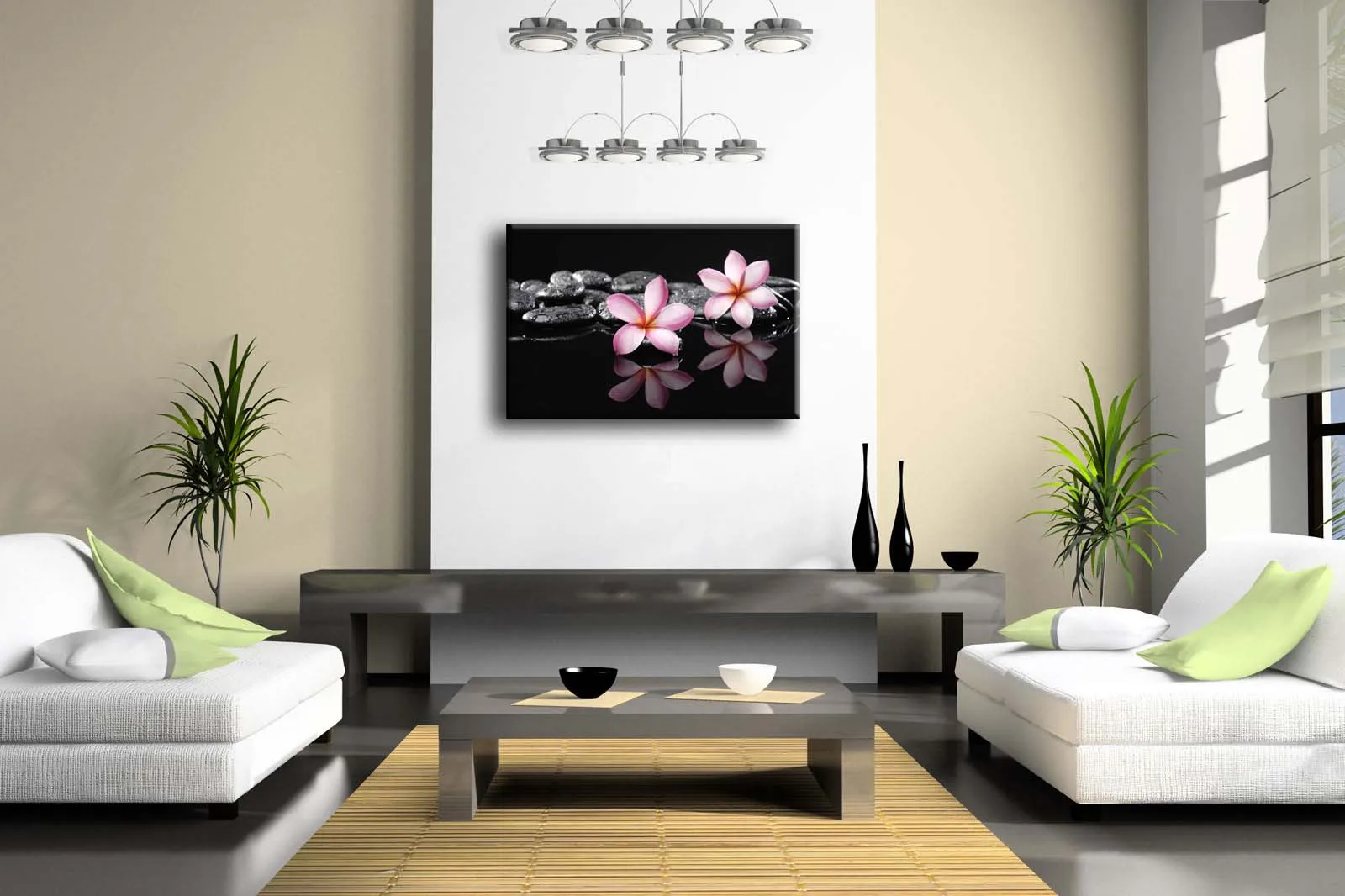 1 панель без рамки настенные художественные фотографии Frangipani Zen камни холст