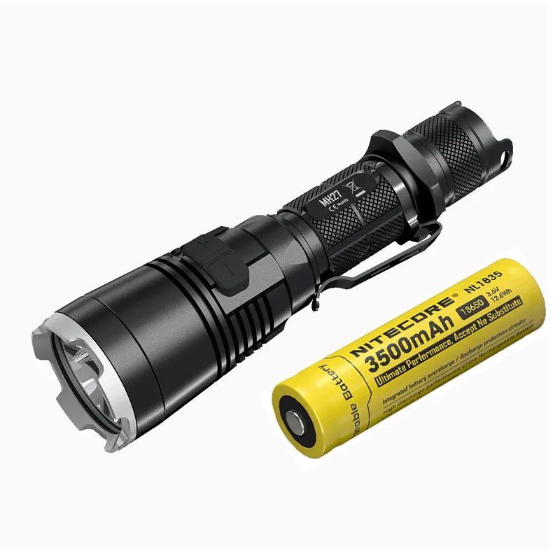Distância do Feixe Luz + 18650 Lanterna Recarregável Nitecore 462 Metro Multitarefa Tocha Tático 3500mah Bateria Mh27 Max.1000lm