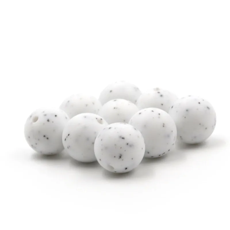 JOJOCHEW 100 шт Силиконовые Бусины круглые новые цветные Gritty 9-19 мм BPA бесплатные Прорезыватели для зубов Детские Подарочные ожерелья