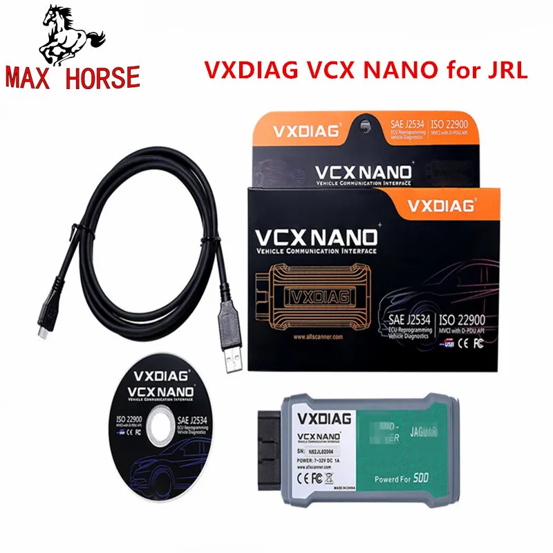 Лидер продаж оригинальный VXDIAG VCX NANO для Land Rover Jaguar программное обеспечение 2 в 1 SSD