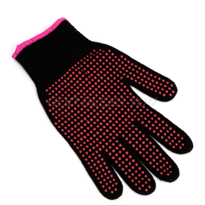 New Double-sided Hair Straightener Curling Tong Hairdressing Heat Resistant Finger Gloves Hair Salon Tools