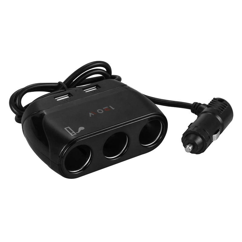 USB автомобильный адаптер питания 3 в 1 розетка для прикуривателя 2 Dual usb порта