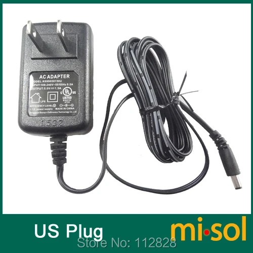 

US plug 5V 1.5A 100-240v Power adapter AC-DC plug 3.5*1.35*7mm, UL, RoHS