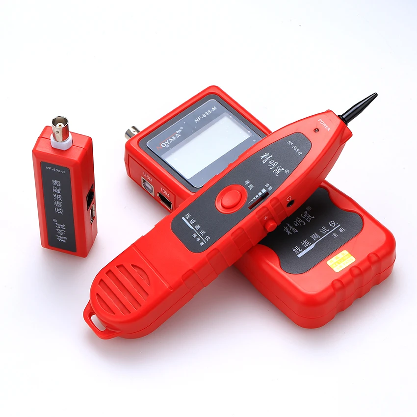 NF 838 тестер длины сетевого кабеля LAN Трекер для телефона BNC кабель Finder USB RJ11 RJ45