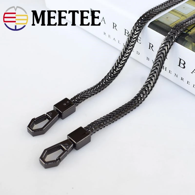 Meetee 100-120 см 0,6 см металлические сумки на плечо цепь несъемные металлические сумки на замену ремень для ручки сумки аксессуар F7-36