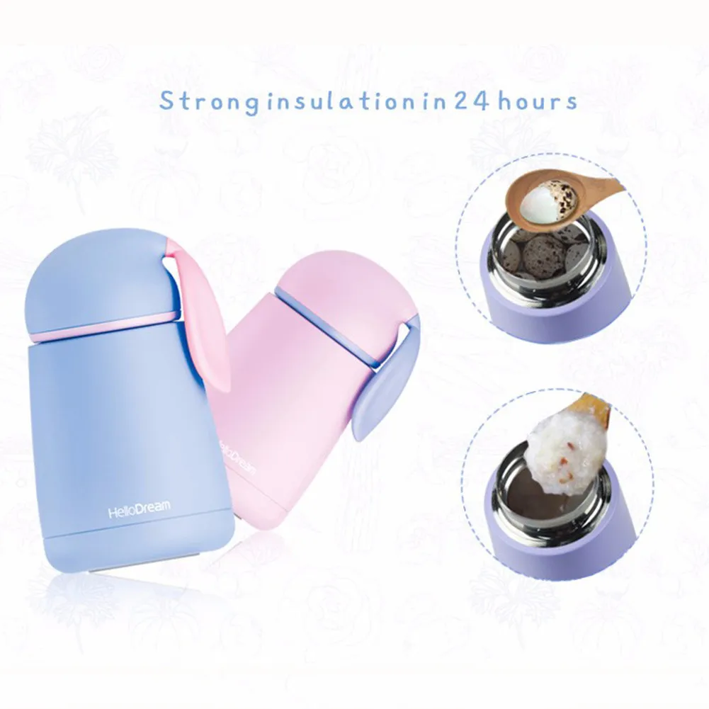 300 мл вакуумная Изолированная Двойная Стенка Герметичная Бутылка Для Воды Милая