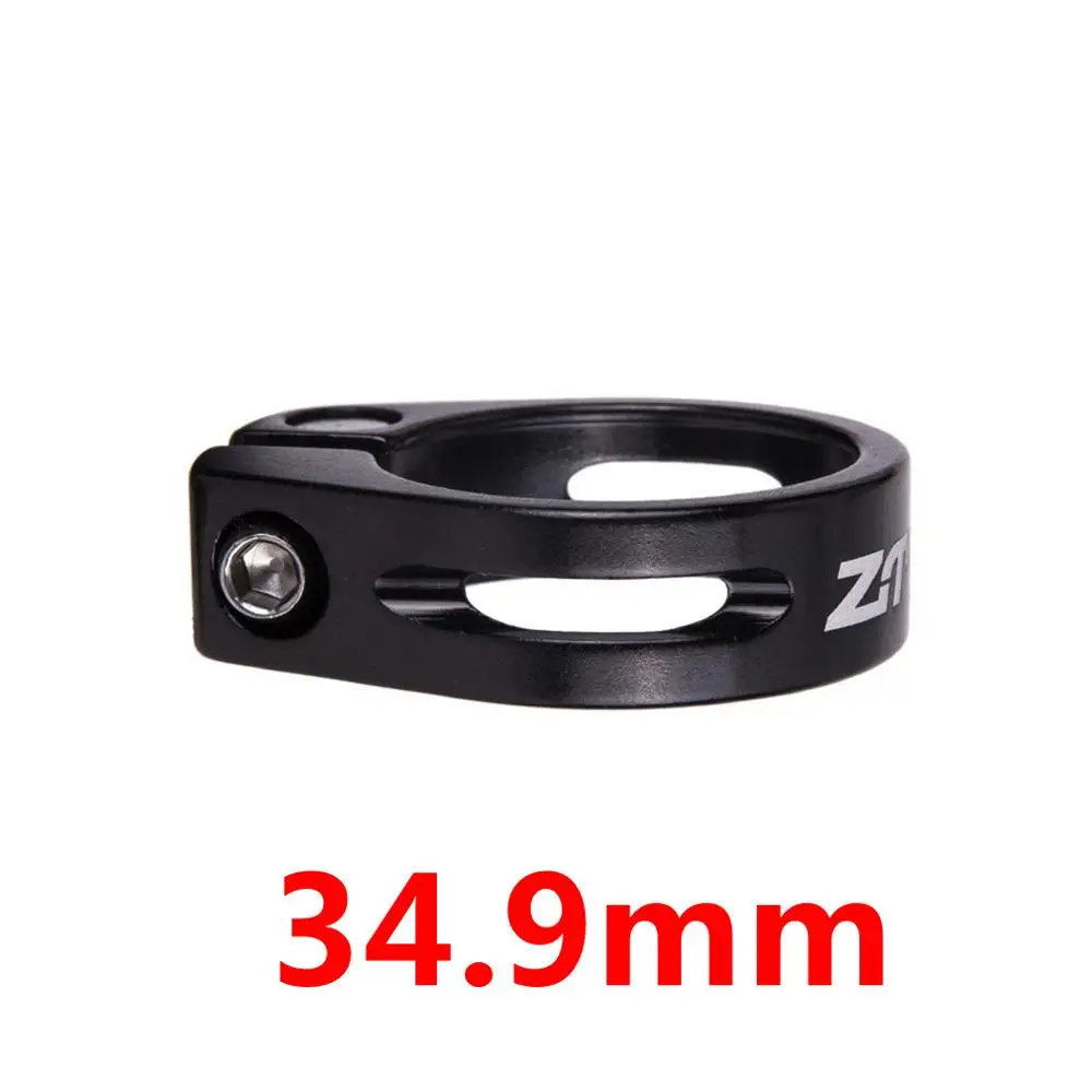 black 34.9mm ZTTO алюминиевый сплав Сверхлегкий дорожный велосипед MTB горный велосипед Подседельный штырь зажим Запчасти для велосипеда аксессуары - Цвет: black 34.9mm