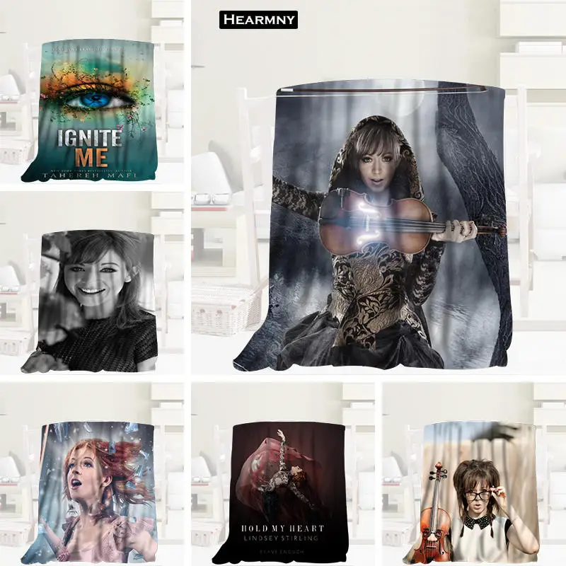 

Custom Lindsey Stirling Blanket Manta Flannel Blanket Sofa/Bed/Plane Travel Bedding 80X150cm.100X125cm,125X150cm
