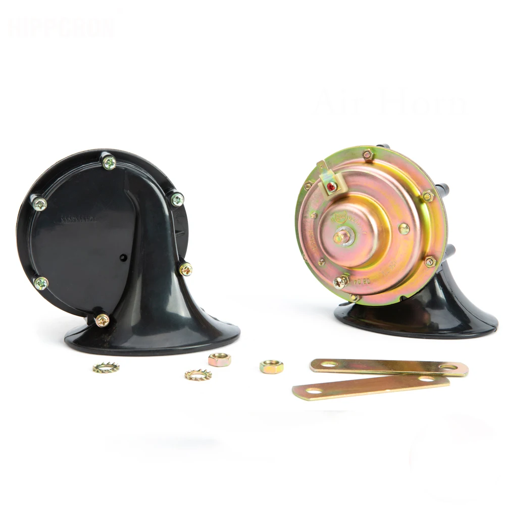 12 V двойной клаксон &quotулитка&quot Twin громкий 115dB два комплект из улиток Тон черный