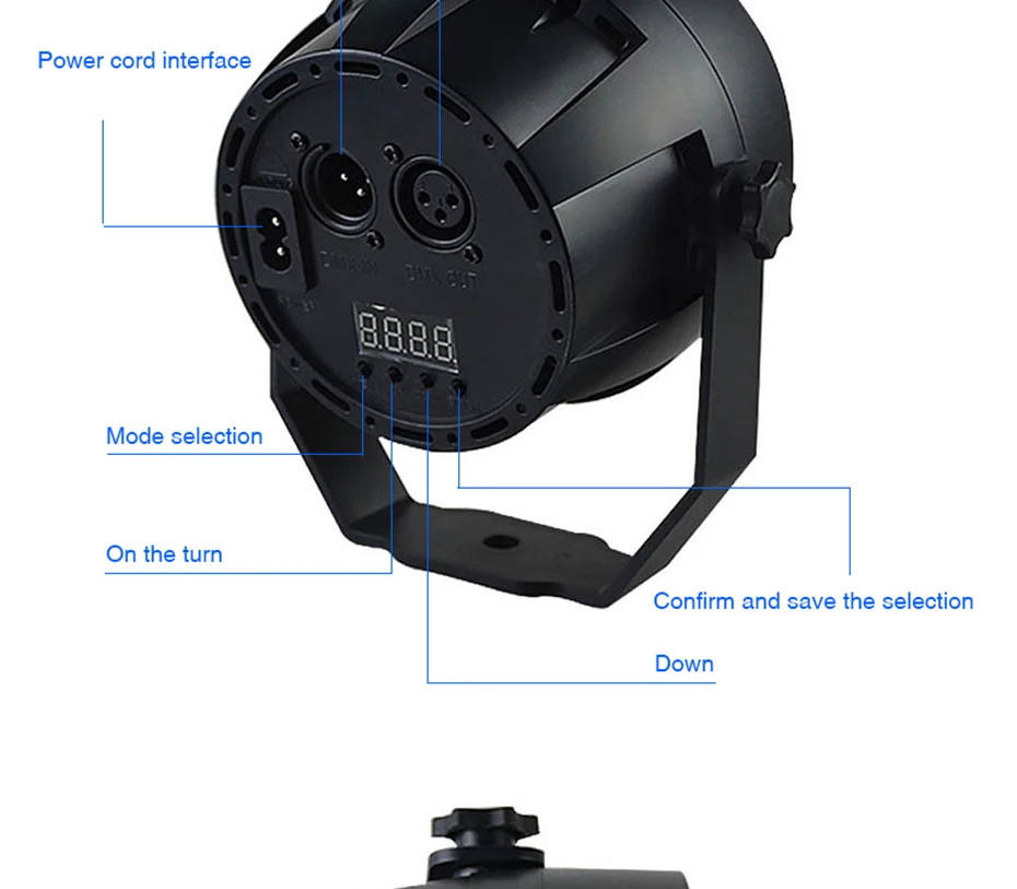 Светодиодный светильник для сцены, RGB, диско-светильник, стробоскоп, DMX 512, точечный светильник, DJ Лазерный светильник, шоу-проектор, бальный бар, семейные рождественские вечерние лампы