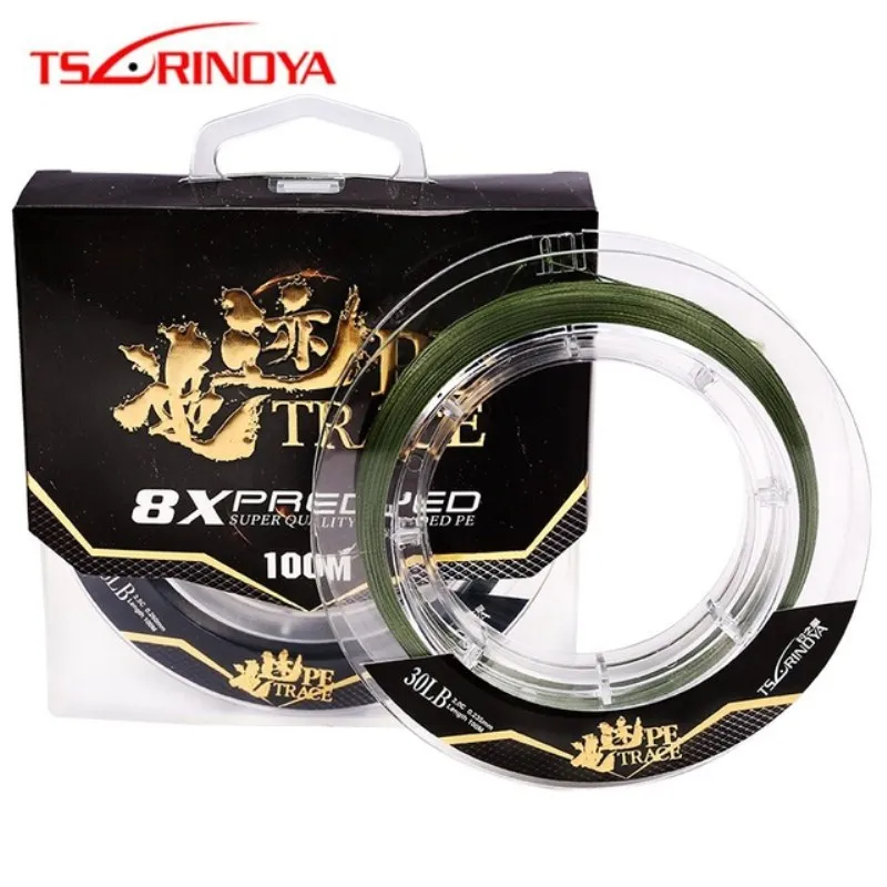 TSURINOYA 100 м 8 strands супер прочная плетеная полиэтиленовая леска Тесты: 20LB/25LB/30LB/35LB