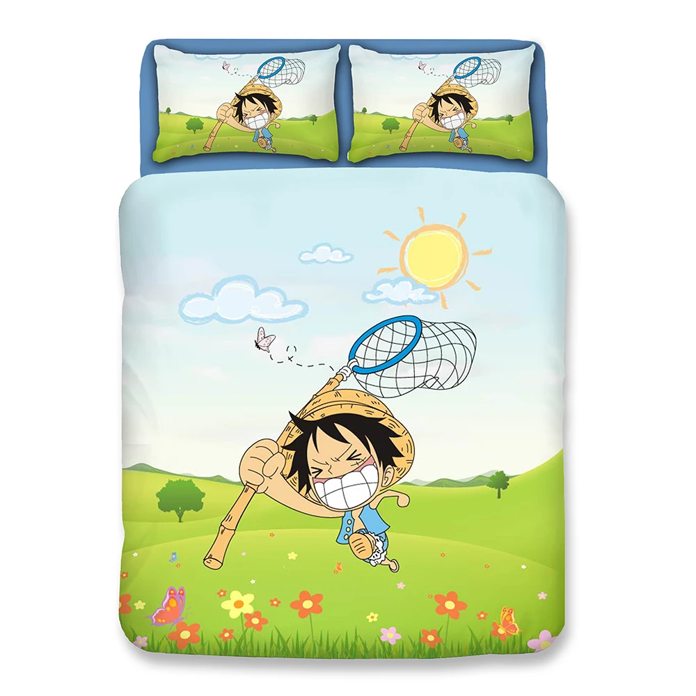 Комплект постельного белья с 3d рисунком японского аниме для подростков сплошной