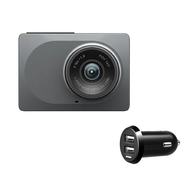 YI Smart Dash камера видео рекордер WiFi Full HD Автомобильный видеорегистратор Камера ночного видения 1080P 2," 165 градусов 60 кадров в секунду камера для записи автомобиля - Название цвета: Add Dual Car Charge