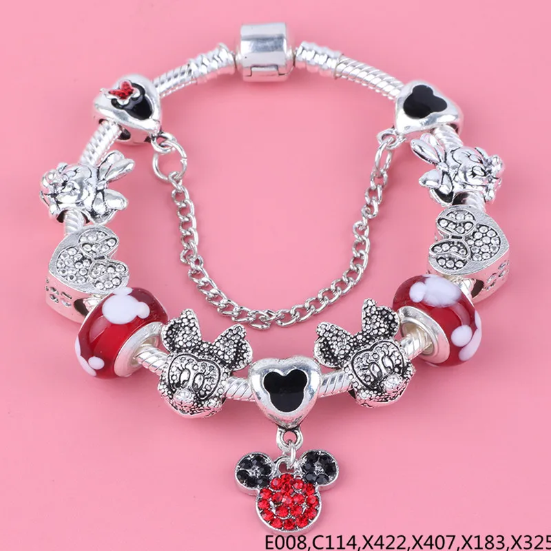 Dodocharms Европейская мода Микки Минни милый стиль браслет для женщин DIY браслет дети высокое качество подарок - Окраска металла: SL279
