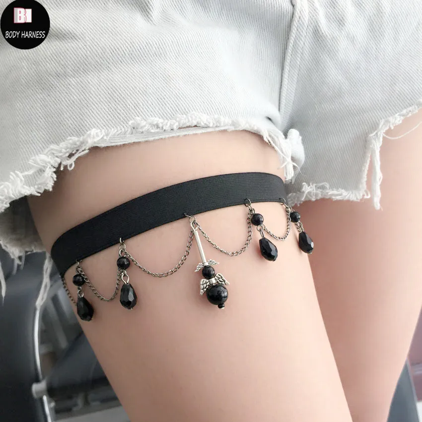 Чулок для чулок принцессы Готическая подвязка свадебных торжеств|body cage harness|garter