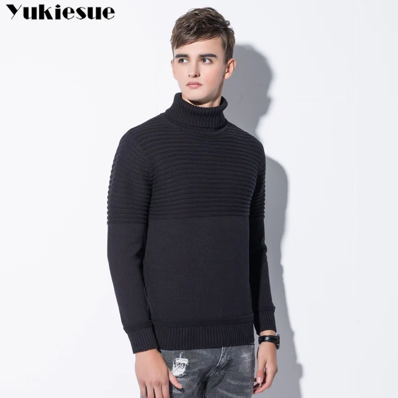 Свитер из мериносовой шерсти Мужской Повседневный Классический пуловер с