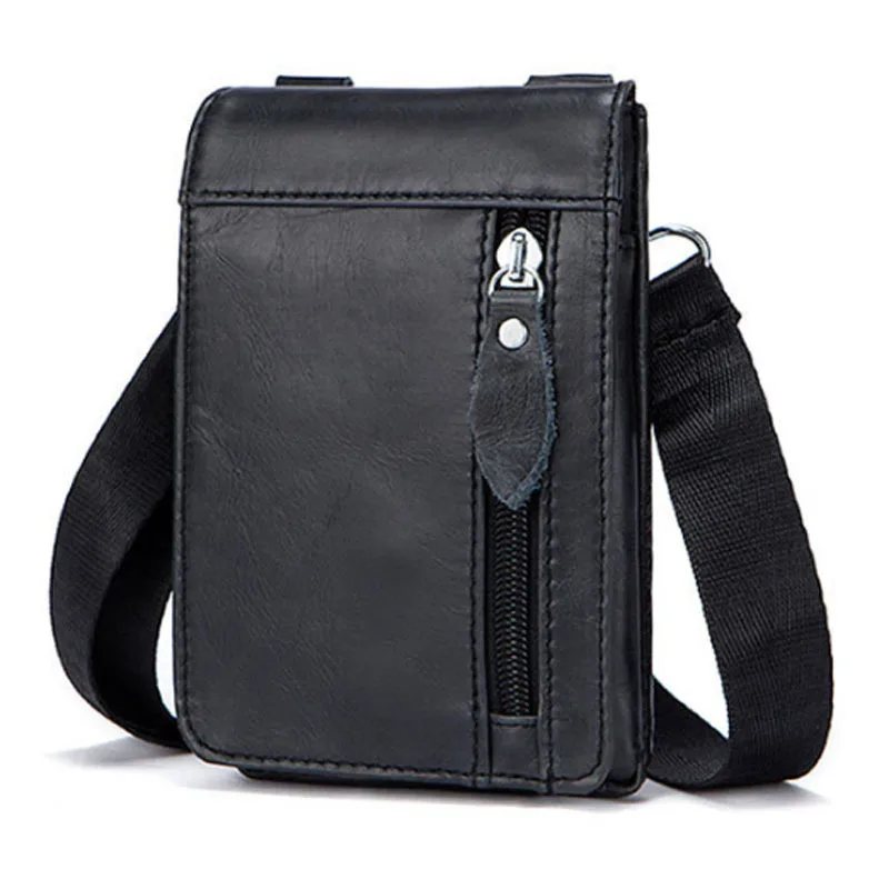 Для мужчин сначала Слои коровьей натуральной кожи моды Crossbody Сумка пояс поясная