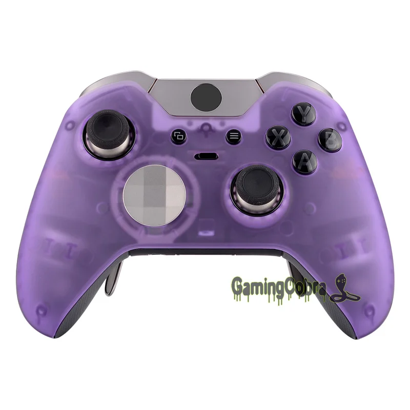 Foggy Clear Purple Foggy Прозрачная мягкая сенсорная Лицевая панель передний корпус для Xbox One Elite контроллер с кольцами XOEP009X 13X 14X 15X 16X 17X - Цвет: Foggy Clear Purple