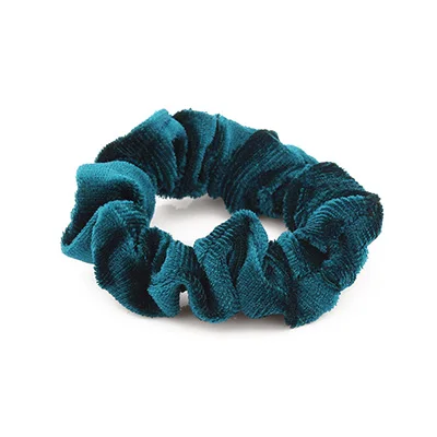 lake blue Новые модные женские однотонные тонкие коралловые флисовые мягкие эластичные резинки для волос с конским хвостом, бархатные резинки для волос, аксессуары для волос - Цвет: lake blue