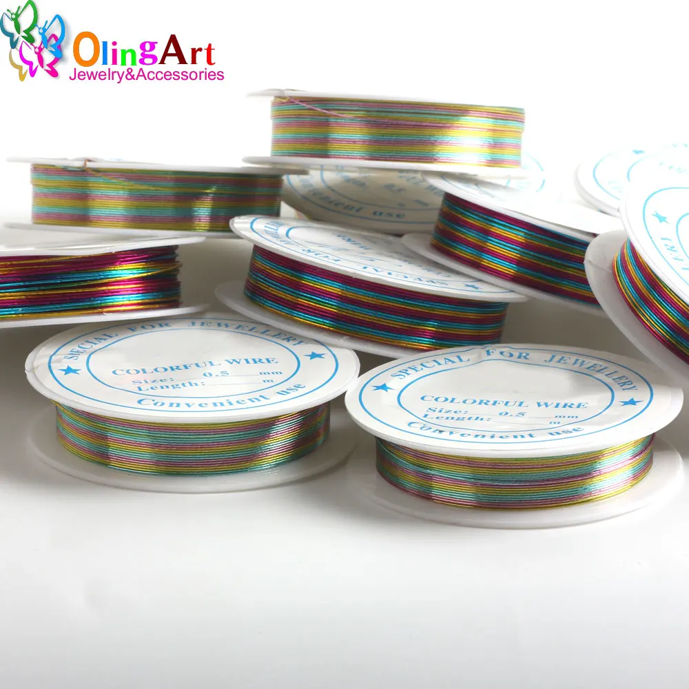 Проволока OlingArt 0 3/0 4/0 5 мм (20/12/7/Roll) смешанные цвета покрытая бисером ремесла
