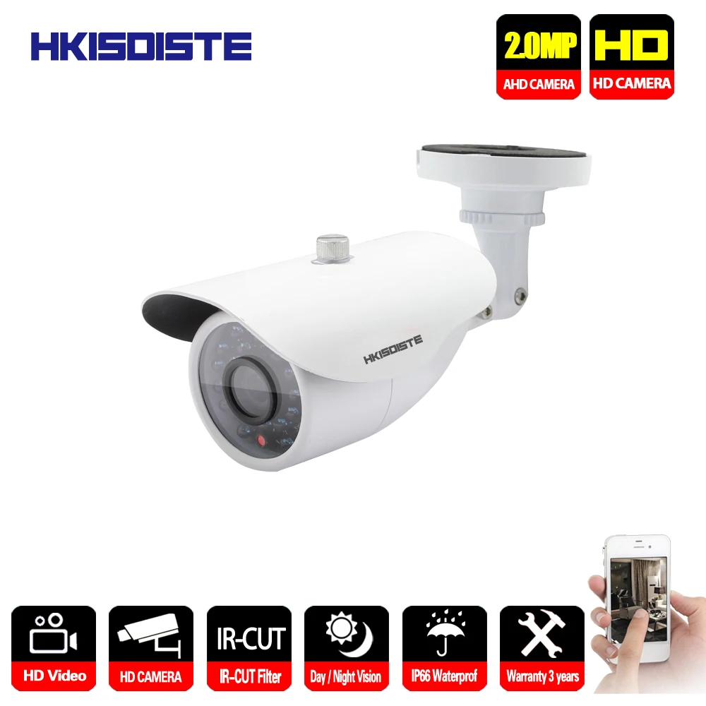 Камера видеонаблюдения с CCD датчиком 1080 ТВЛ стандартная AHD камера 1080P