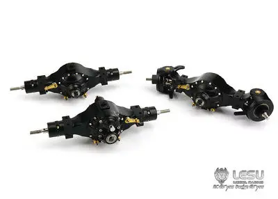 LESU металлические оси дифференциальные замки 1/14 RC 6X6 трактор Тамия DIY Модель