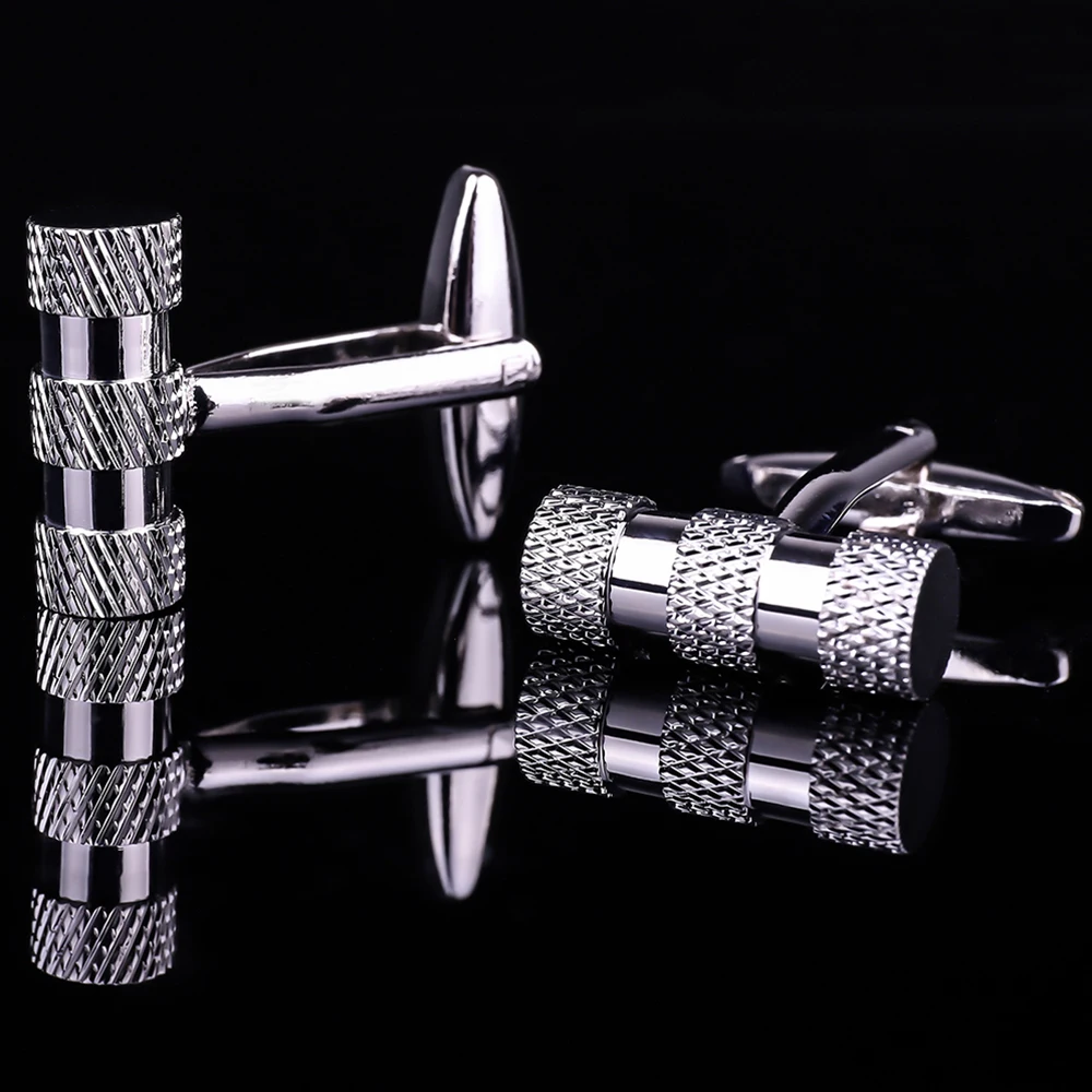 Best sell high quality hammer cufflinks for mens silver metal cylindrical luxury brand French button cuff links party wedding | Украшения и