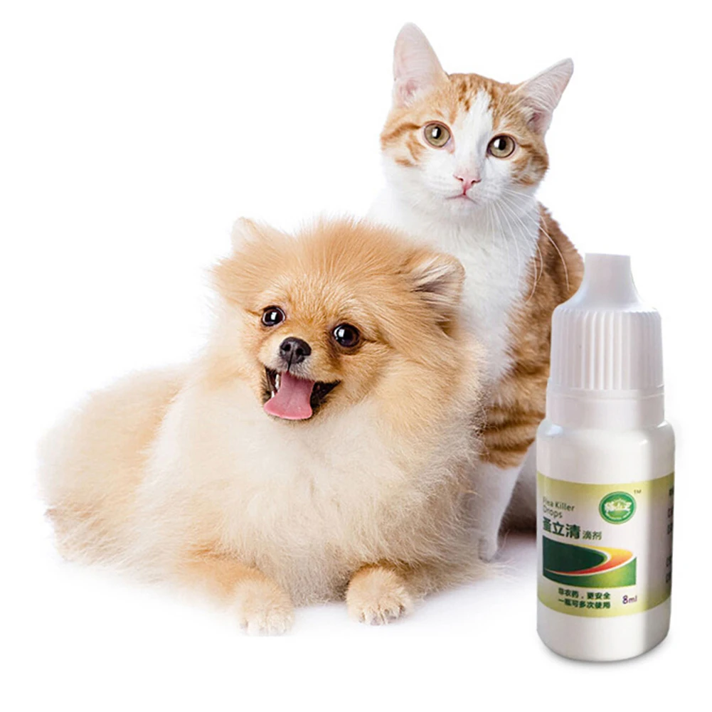 

8ml Pet Dog Cat Anti-flea Drops Insecticide Flea Lice Insect Killer Liquid Spray for Dog Cat Kitten Treatment Pet Products