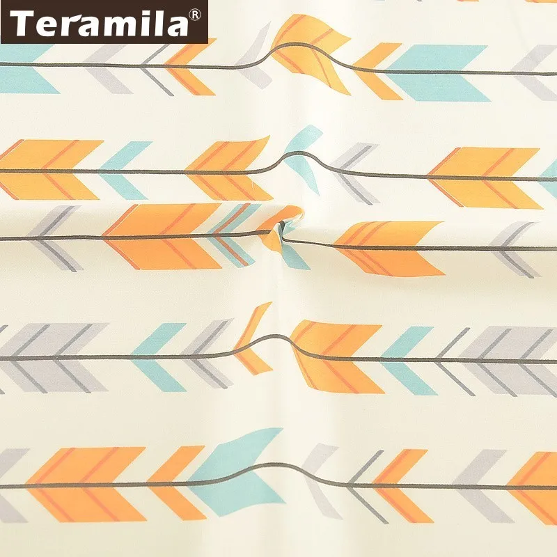 Teramila Arrow Design 100% Cotton Twill Fabric Meter Telas Tissus DIY Quilts Patchwork Bedsheet Curtains Baby Dress Home Textile | Дом и сад