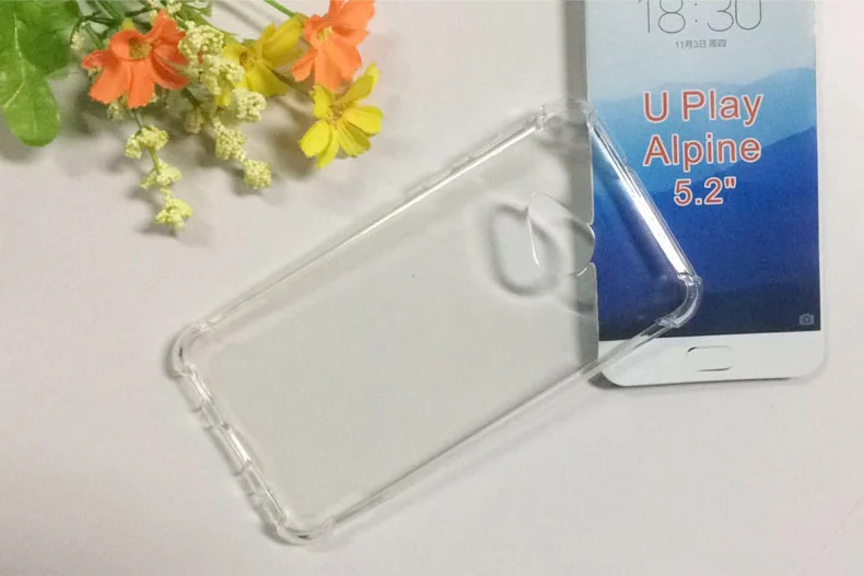 Противоскользящий Ударопрочный Мягкий чехол из ТПУ и геля для HTC Alpine/HTC U Play |