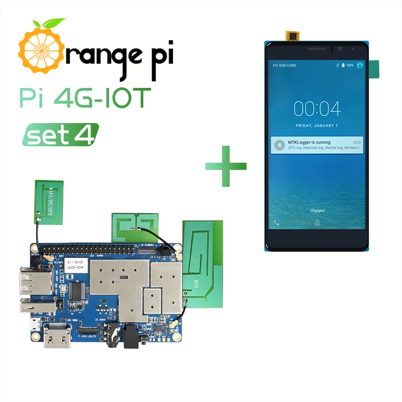 Orange Pi 4G IOT + 5 дюймовый сенсорный ЖК экран TFT работает с Android 6 0|Демонстрационные