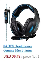 SADES проводные наушники с микрофоном двойные 3,5 мм с USB люминесцентные Проводные Игровые наушники с микрофоном игровая гарнитура Usb#2