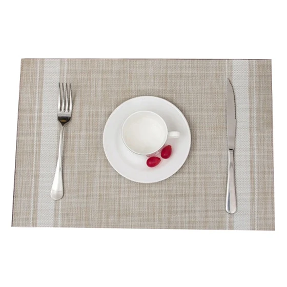 opening promotion-Simple Skid stripe Pattern Placemats Insulation Dining Room Table Mats | Дом и сад