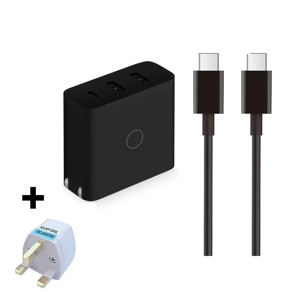 UK Plug with cable 65 Вт портативное USB быстрое зарядное устройство USB зарядное устройство настенное зарядное устройство для мобильного телефона для ZMI iPhone X Pad Mookbook Xiaomi Laptop US EU AU Plug - Тип штекера: UK Plug with cable