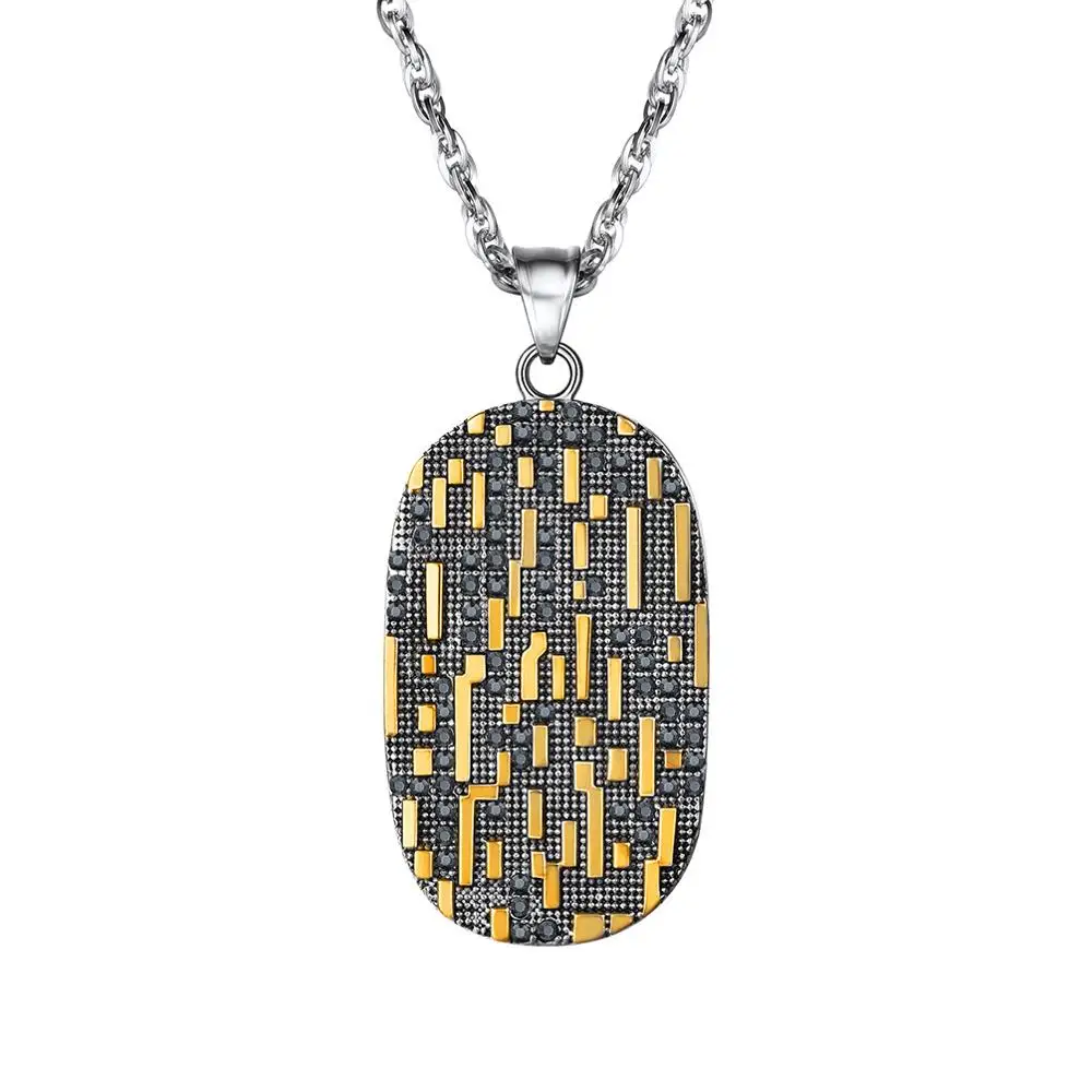 Code U7 12 Кулон Созвездие из нержавеющей стали патрон Знак зодиака Ювелирная бирка для собак ожерелье для мужчин/женщин подарок на день рождения P1224 - Окраска металла: Code