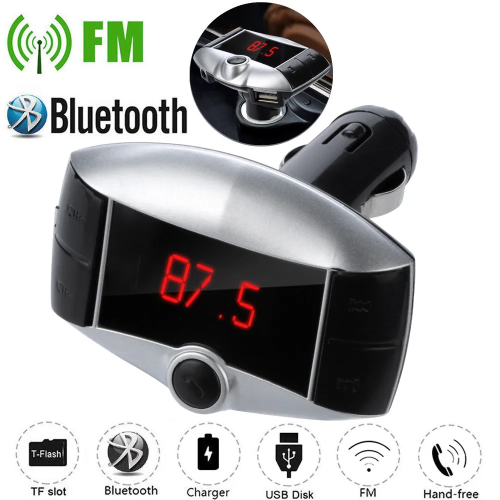 A Автомобильный многофункциональный беспроводной Bluetooth fm-передатчик модулятор Автомобильный комплект MP3-плеер двойной USB зарядное устройство винтажное радио SD карта H28 - Формат цифровых медиаданных: A
