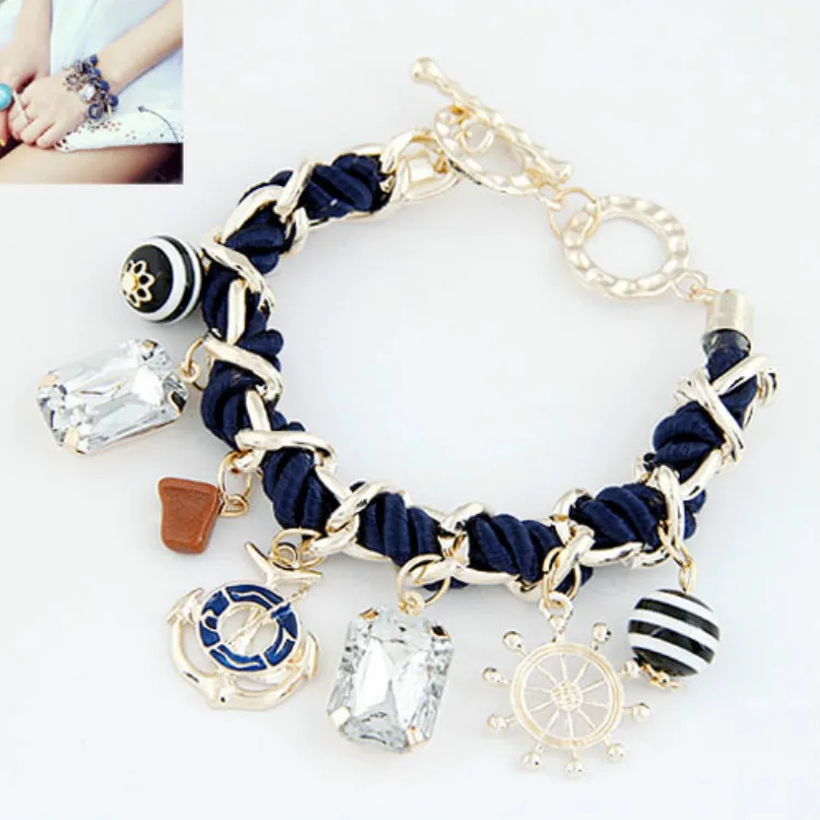 

Multi-layer Bracelet Hand-ornament Marine Windglass Alloy Metal For High-grade Berth Anchor Wind Wheel Hangers